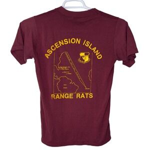 Vintage Velva Sheen Men's Small Ascension Island Range Rats Shirt Space Military